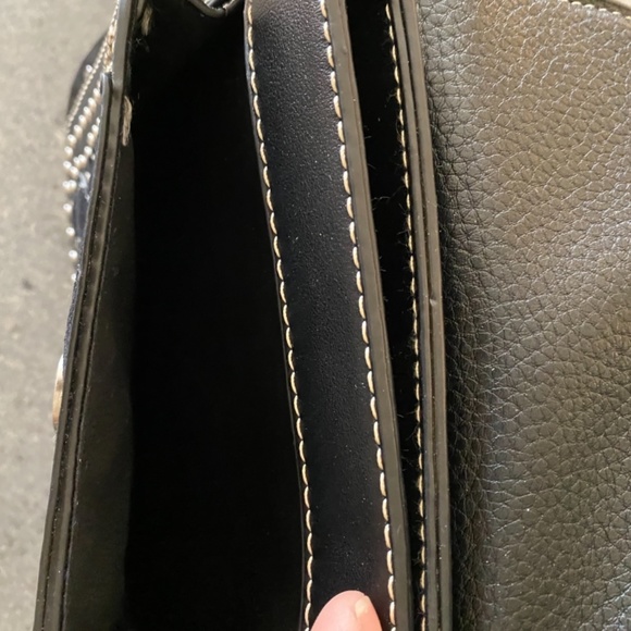 Shirleah Crossbody Black Bag with Silver Studs - Picture 2 of 6